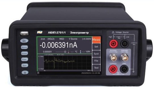 Прецизионный измеритель малых токов и больших сопротивлений — электрометр АКИП-2701